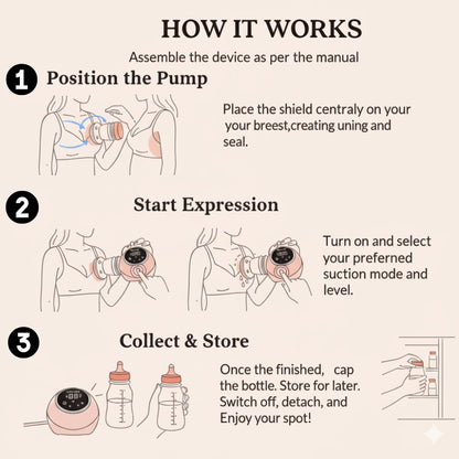 Happy Moms™ Electric Breast Pump